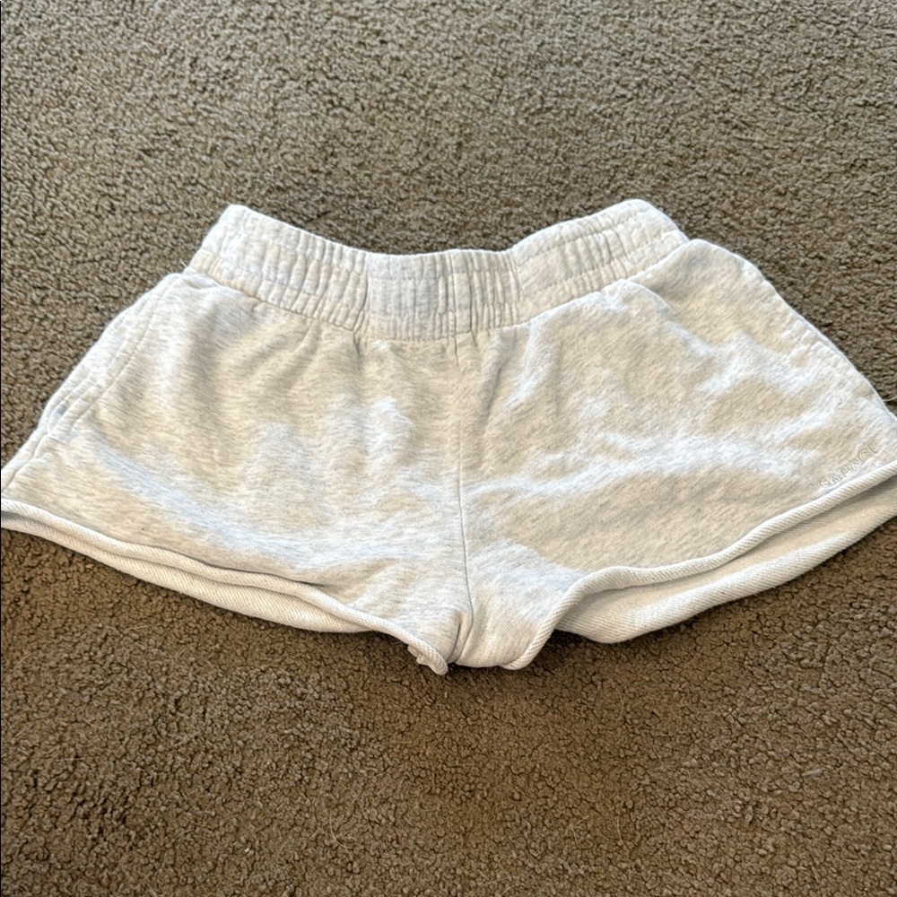 Garage Gray Athletic Shorts with Elastic Waistband